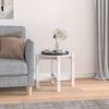 vidaXL Coffee Table White Solid pine wood Small Coffee Table Round