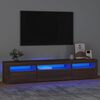 vidaXL TV Cabinet Brown Oak Engineered wood TV Cabinet Rectangular