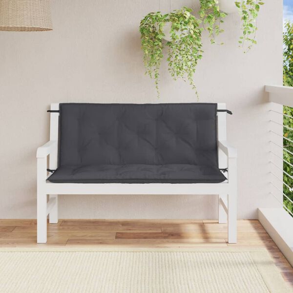 vidaXL Garden Bench Cushion Melange Anthracite 100% polyester