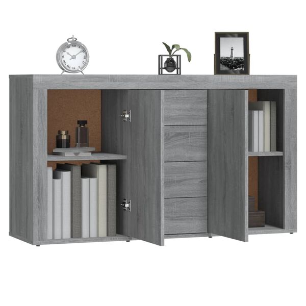 vidaXL Sideboard Grey Sonoma Engineered wood Sideboard Rectangular