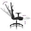 vidaXL Gaming Chair Black and White Polyester Standard Swivel