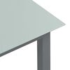 vidaXL Garden Table Light grey Aluminum 74.8 in x 35.4 in x 29.1 in