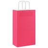 vidaXL Paper Bags 50 pcs with Handles Pink 8.3x4.3x14.2"