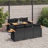 vidaXL Garden Sofa Set Black