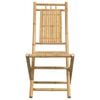 vidaXL Garden Chair Set of 8 Natural Bamboo Bamboo Medium Foldable