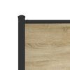 vidaXL Bed Frame Sonoma Oak Steel, Engineered Wood Twin Size Bed Frame