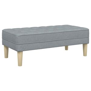 vidaXL Bench Light gray 113 x 57 x 39 cm fabric
