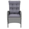 vidaXL Garden Dining Set Grey Poly Rattan Medium Garden Dining Set