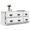 vidaXL TV Cabinet White Engineered wood Medium TV Cabinet Rectangular