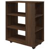 vidaXL Rolling Cabinet Brown Oak Engineered Wood Medium Rollable