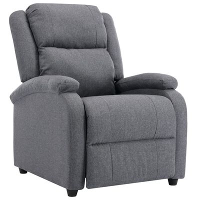 vidaXL Electric TV Recliner Chair Dark Gray Fabric