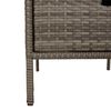 vidaXL Garden Storage Cabinet Gray PE Rattan, Powder-Coated Steel Medium