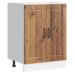 vidaXL Sink Base Cabinet Old Wood Engineered Wood Adjustable Feet