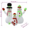 vidaXL Inflatable Snowman Family Multicolor