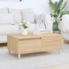 vidaXL Coffee Table Sonoma Oak Engineered Wood, Eucalyptus Wood Medium