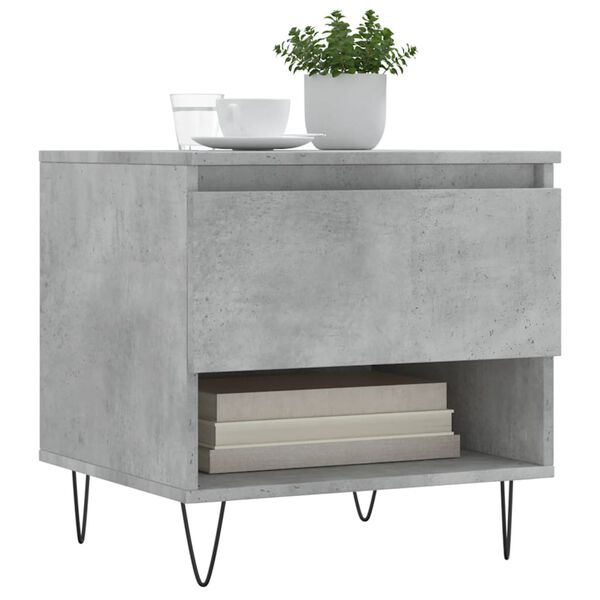 vidaXL Coffee Table Concrete Gray Engineered Wood, Metal