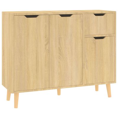 vidaXL Sideboard Sonoma Oak 35.4"x11.8"x28.3" Engineered Wood