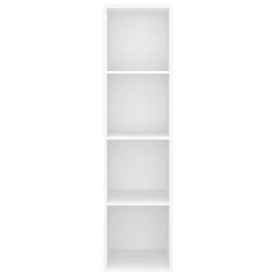 vidaXL Wall-mounted TV Cabinet White 14.6"x14.6"x56.1" Engineered Wood