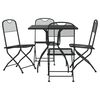 vidaXL Garden Dining Set Anthracite Expanded metal mesh 5 Piece Set
