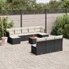 vidaXL Garden Sofa Set Black PE rattan Large Modular Garden Sofa Set