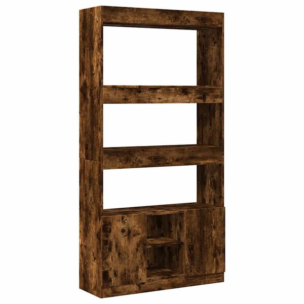 vidaXL Highboard Smoked oak Engineered wood Tall Storage Highboard
