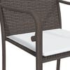 vidaXL Garden Chair Set of 6 Brown PE rattan Standard Modern