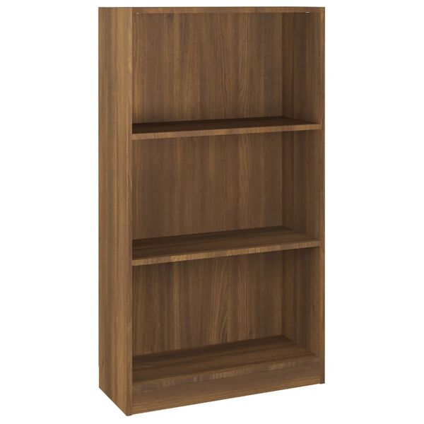 vidaXL Book Cabinet Brown oak Engineered wood Medium Book Cabinet