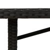 vidaXL Garden Table Black PE rattan, powder-coated steel, tempered glass