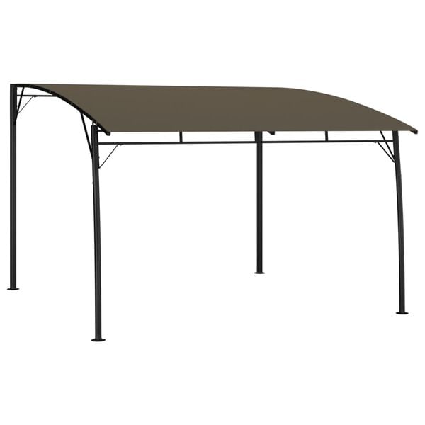 vidaXL Sunshade Awning Taupe Powder-coated steel, 100% polyester