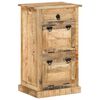 vidaXL Shoe Cabinet Natural wood Solid rough mango wood Compact