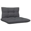 vidaXL Patio Middle Sofa with Cushions White Solid Pinewood