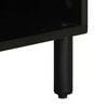 vidaXL TV Cabinet Black Solid rough mango wood, iron Medium TV Cabinet