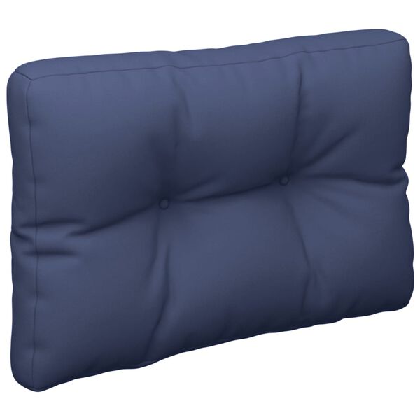 vidaXL Pallet Cushion Set of 2 Navy Blue 100% polyester 23.6x23.6x4.7 in