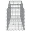 vidaXL Gabion Basket Set of 11 Silver Galvanized iron 78.7x19.7x31.5 in