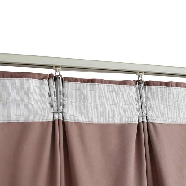 vidaXL Blackout Curtains 2 pcs with Hooks Velvet Antique Pink 140x96.5 "