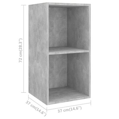 vidaXL Wall-mounted TV Cabinets 4 pcs Concrete Gray Engineered Wood