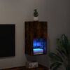 vidaXL TV Cabinet Smoked oak Engineered wood, glass 12.0 x 11.8 x 23.6 in