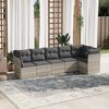 vidaXL Garden Sofa Set Light Grey PE rattan 6-seater sofa set Modular