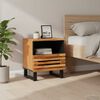 vidaXL Nightstand Natural wood Solid Acacia wood Small