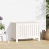 vidaXL Garden Storage Box White Solid Pine Wood Medium