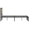 vidaXL Bed Frame Sonoma Oak Steel, Engineered Wood Double Bed Frame