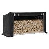 vidaxL Firewood Rack with Rain Cover 78.9"x31.7"x43.5" Galvanized Steel