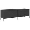 vidaXL TV Cabinet Black Cold-rolled steel Standard Adjustable Feet