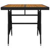 vidaXL Outdoor Dining Set Black PE Rattan, Steel, Solid Acacia Wood