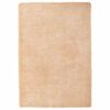 vidaXL Shaggy Rug Beige 100% Polyester 78.7 x 114.2 in Foldable