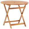 vidaXL Garden Table Natural Wood Solid Acacia wood Small Foldable
