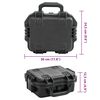 vidaXL Portable Flight Case Black 11.8"x9.6"x4.9" PP