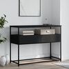 vidaXL Console Table Black Engineered wood, metal