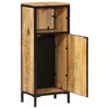 vidaXL Bathroom Cabinet Natural wood with black accents