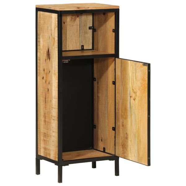 vidaXL Bathroom Cabinet Natural wood with black accents